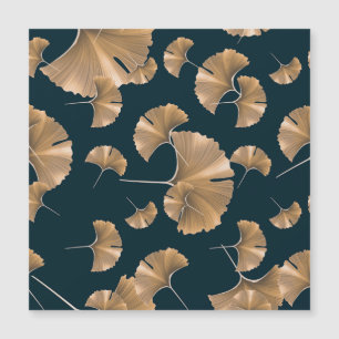 Carte Magnétique Feuilles de paume de ginko tropical, motif hawaïen