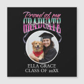 Carte Magnétique Fier de mon Graduate Custom Pic Chrome Lightning (Devant)