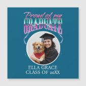 Carte Magnétique Fier de mon Graduate Custom Pic Chrome Lightning (Devant)