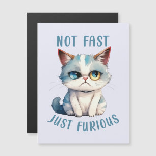 Carte Magnétique Fiery Feline Spirit - Sassy Angry Cat Design