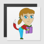 Carte Magnétique fille chibi foxy  (Devant / Derrière)