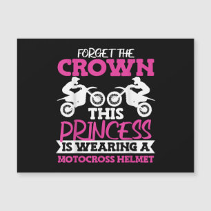 Carte Magnétique Fille de moto cross dans la terre
