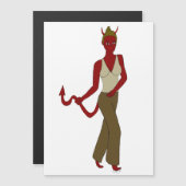 Carte Magnétique fille diable (Devant / Derrière)