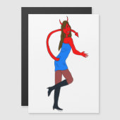 Carte Magnétique fille diable (Devant / Derrière)