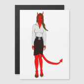 Carte Magnétique fille diable (Devant / Derrière)
