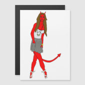 Carte Magnétique fille diable (Devant / Derrière)