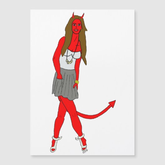 Carte Magnétique fille diable (Devant)
