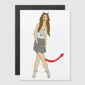 Carte Magnétique fille diable (Devant / Derrière)