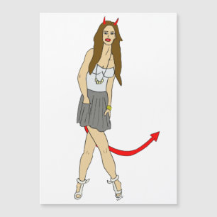 Carte Magnétique fille diable