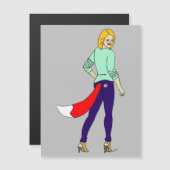 Carte Magnétique fille foy (Devant / Derrière)