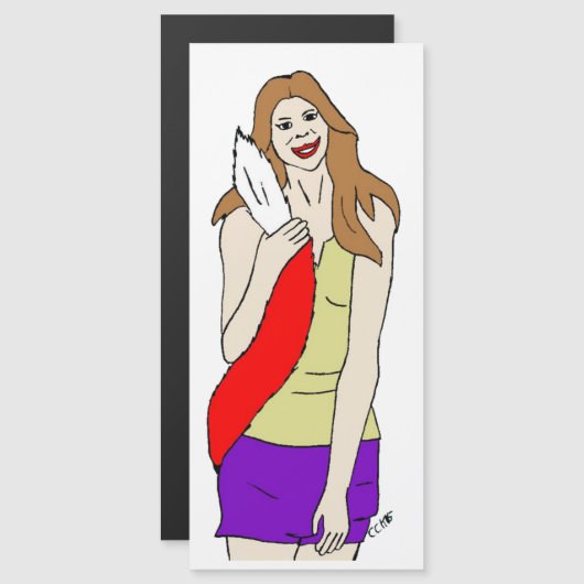 Carte Magnétique fille foy (Devant / Derrière)