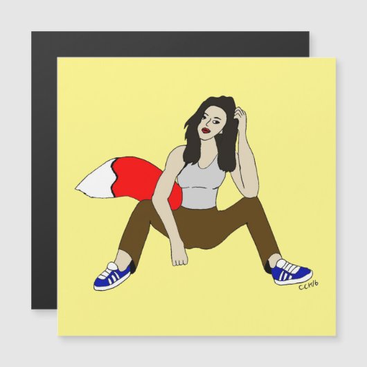 Carte Magnétique fille foy (Devant / Derrière)