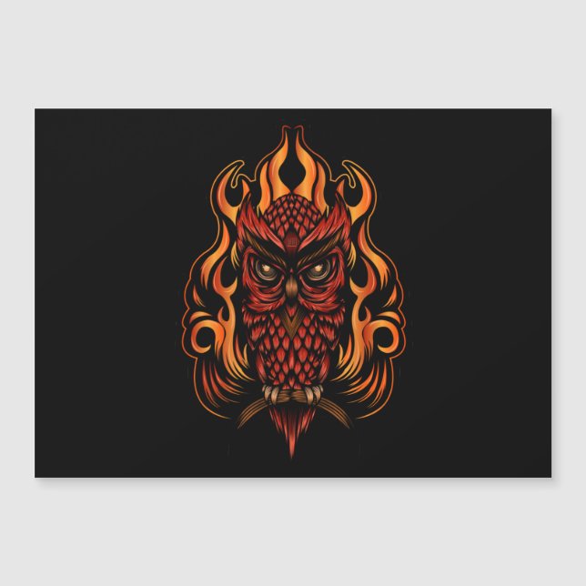 Carte Magnétique Fire owl (Devant)
