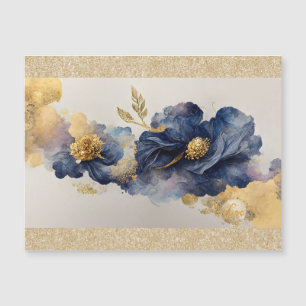 Carte Magnétique Fleur d'or élégant