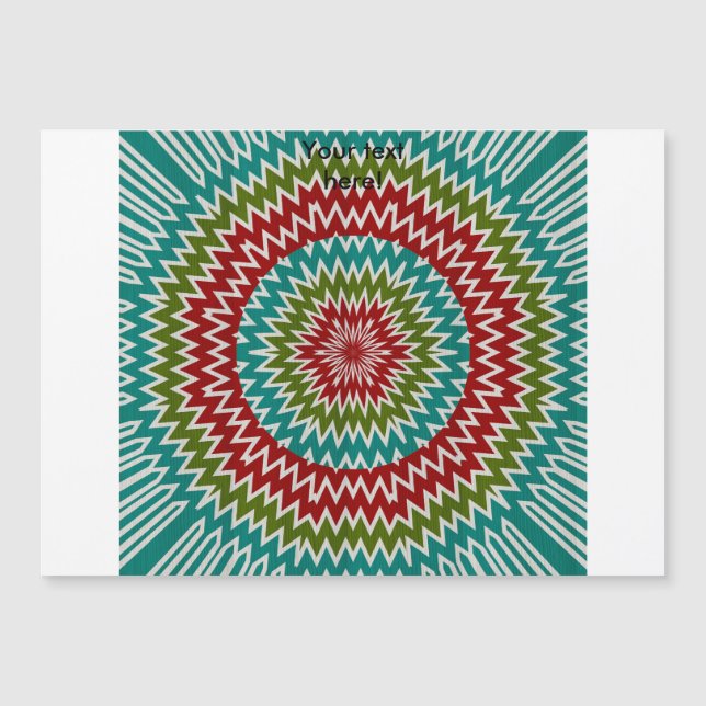 Carte Magnétique Fleur mandalaic hypnotique (Devant)