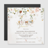 Carte magnétique Fleur sauvage aquarelle (Devant / Derrière)