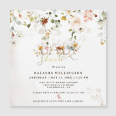 Carte magnétique Fleur sauvage aquarelle (Devant)