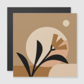 Carte Magnétique Fleur Sun Boho (Devant / Derrière)