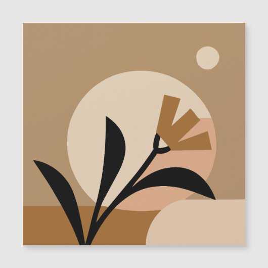 Carte Magnétique Fleur Sun Boho (Devant)