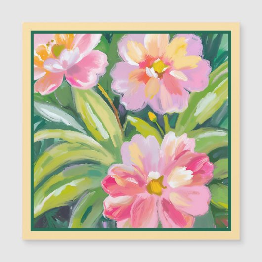 Carte Magnétique Fleurs (Devant)