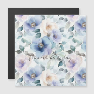 Carte Magnétique Fleurs de lavande jolies romantiques amour mariage