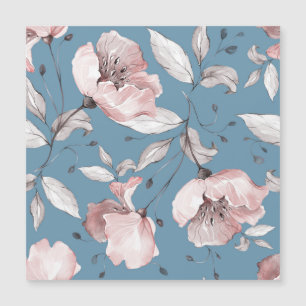 Carte Magnétique Fleurs de printemps, feuille, design transparent