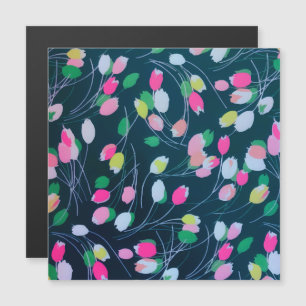 Carte Magnétique Fleurs de tulipe du jardin printanier Fleur d'aqua