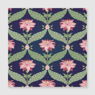 Carte Magnétique Fleurs d'Imaginaire : Motifs indiens foncés