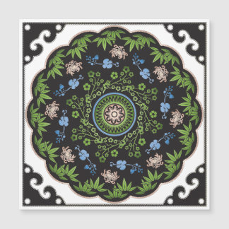 Carte Magnétique Fleurs Mah Jongg/Aimant plat à un point