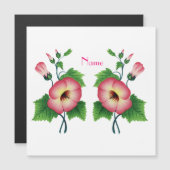 Carte Magnétique Fleurs roses perleuses Thunder_Cove (Devant / Derrière)