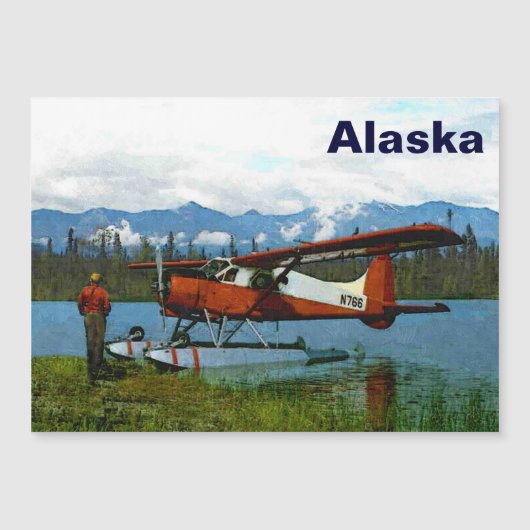 Carte Magnétique Floatplane De Havilland Beaver - Alaska (Devant)