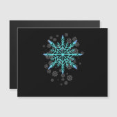 Carte Magnétique Flocon de neige rétro pour femmes (Devant / Derrière)