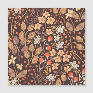 Carte Magnétique Flora d'automne : Vintage Motif sans couture