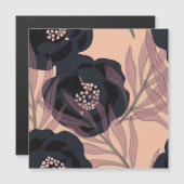 Carte Magnétique Floral abstract elegance, artistic background. (Devant / Derrière)