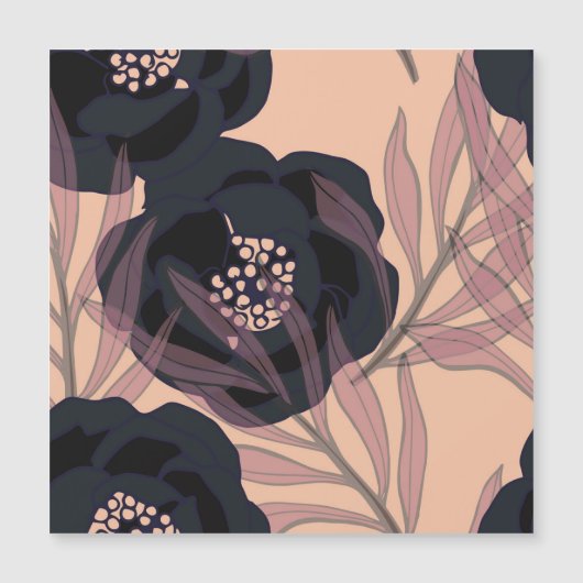 Carte Magnétique Floral abstract elegance, artistic background. (Devant)