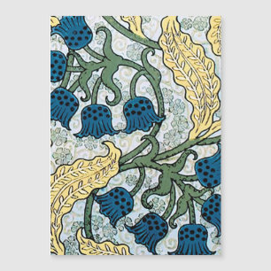 Carte Magnétique Floral Blue Flowers Lily Valley Répétition