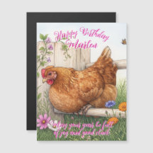 Floral Happy Chicken Brownie Landhouse Anniversair
