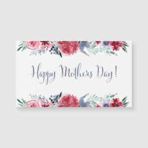 Carte Magnétique Floral Happy Mothers jour