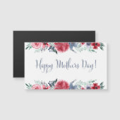 Carte Magnétique Floral Happy Mothers jour (Devant / Derrière)