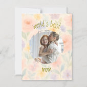 Carte magnétique florale mince pour la fête des mè (Recto)