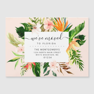 Carte Magnétique Floride rose tropicale Floride Déménagement Florid