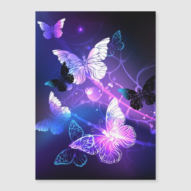 Carte Magnétique Fond avec papillons de nuit (Devant)