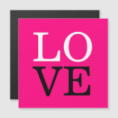 Carte Magnétique Fond de mariage d'amour de rose (Devant / Derrière)