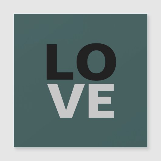 Carte Magnétique Fond gris ardoise tendance Amour Mariage (Devant)