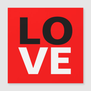 Carte Magnétique Fond rouge unique pour l'amour romantique