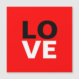 Carte Magnétique Fond rouge unique pour un amour romantique