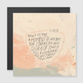 Carte Magnétique Force et courage Citation encourageante pour l'ami (Devant / Derrière)