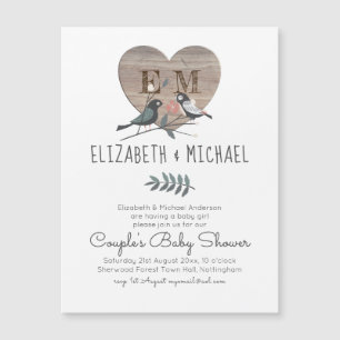 Carte Magnétique Forêt forestière Animaux Couples BABY SHOWER