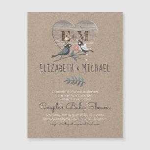 Carte Magnétique Forêt forestière Animaux Couples BABY SHOWER