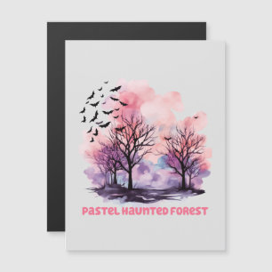 Carte Magnétique Forêt Hantée Pastel - Pastel Purple Éffrayant
